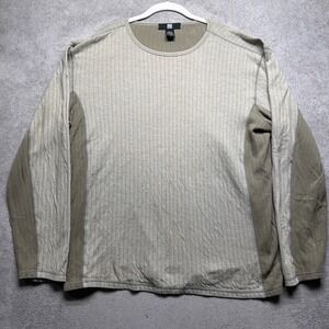 Marithe Francois Girbaud Sweater Beige Striped Pullover Y2K Mens XL